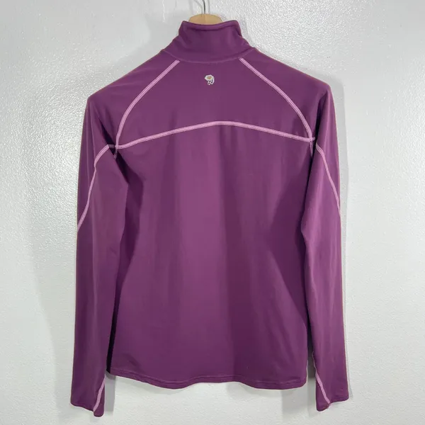 Mountain Hardwear 1/4 Zip Pullover Women Medium Purple ThumbholesHiking Gorpcore - Image 4