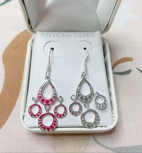 Sterling Silver Dangle Earrings - Image 2
