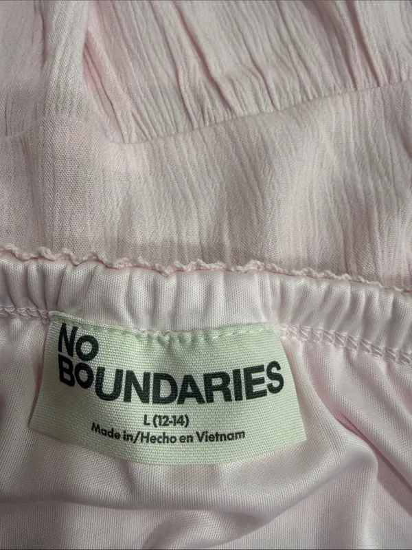 No Boundaries Light Pink Women's Peplum Tiered Mini Skirt Size L - Image 11