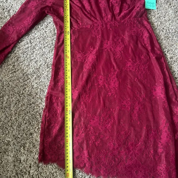 Fredrick’s Of Hollywood Deep Red Off Shoulder Nighty NWT - Image 3