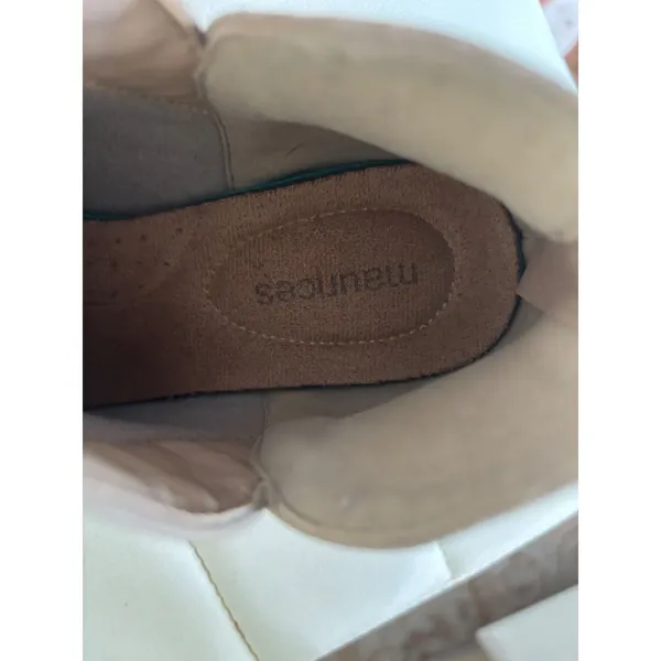Maurices Bella Chop Out Ankle Boots Taupe Tan Reptile Texture Pointed Toe 7M - Image 8