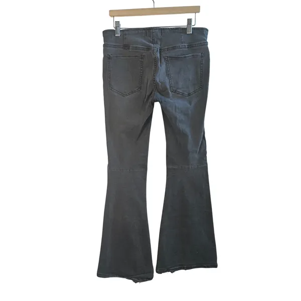 Free People We The Free Penny Pull On Flare Jeans Grey Black Denim Sz‎ 27S Boho - Image 2