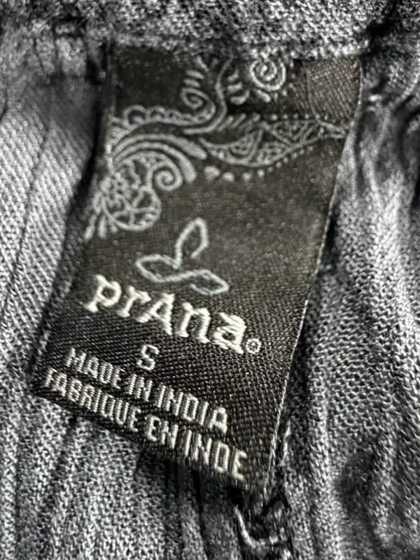 prAna Breathe Wide‎ Leg Lounge Pants Heather Gray Boho Crinkle Pull On Womens S - Image 3