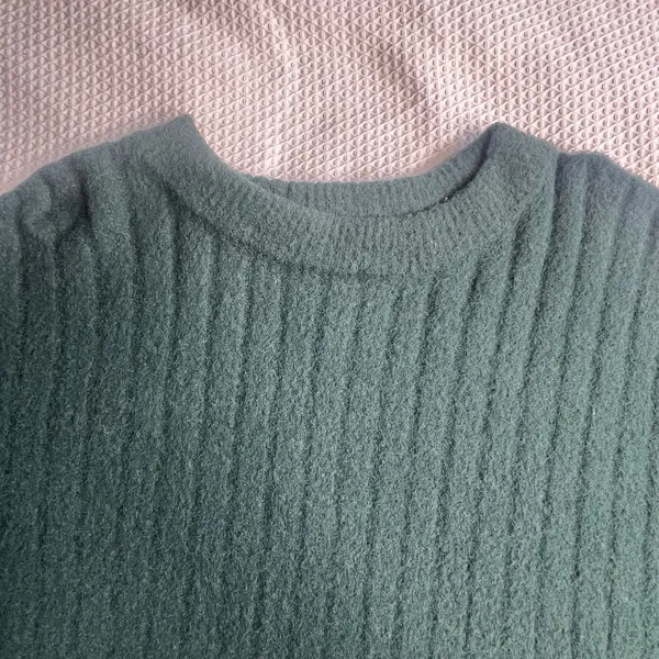 Aerie Women's Size Small Teal Blue Pullover Sweater‎ Oversized Comfy Blanket - Image 2