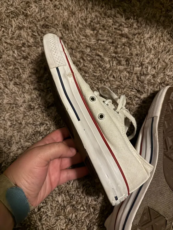 Low Too White Converse All Star Shoes - Image 3