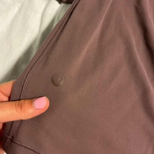 Lululemon Contour Dress Nulu Dusty Pink Antique Bark Long Sleeve Cutout Back 4 - Image 4