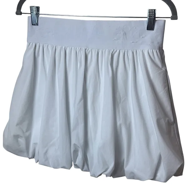 Eugenia Kim Serena Tennis Skirt Skort White Bubble Pickleball Athletic‎ M - Image 4