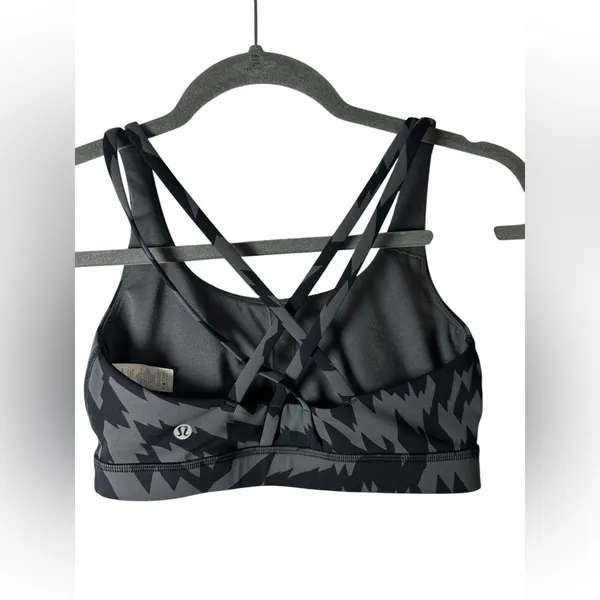 Lululemon Energy Bra Medium Support B–D Cup Voltage‎ Graphite Grey Black Size 6 - Image 6