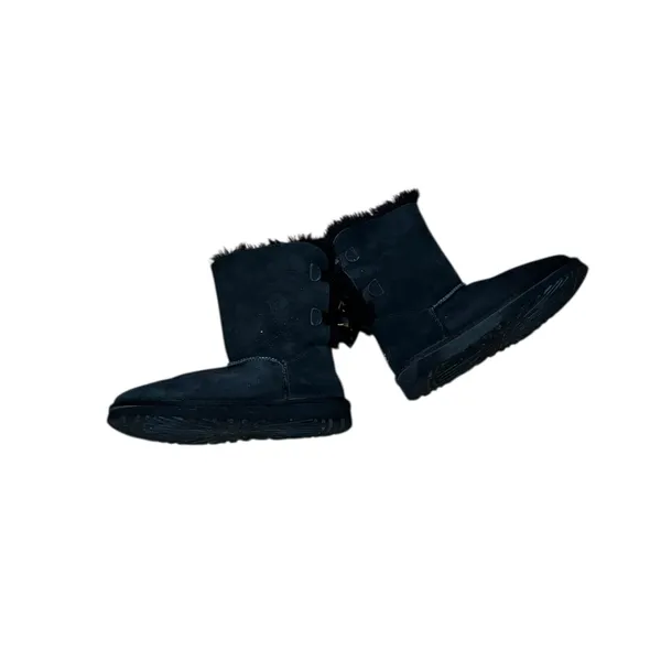 Ugg Women's Black Fur-Lined Boots Size 8 - Image 4