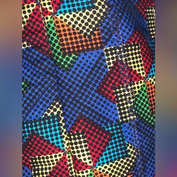 Fabric Quilted Handmade Zipper Folding Oversize Handbag Unique Funky Zips Shut - Image 4