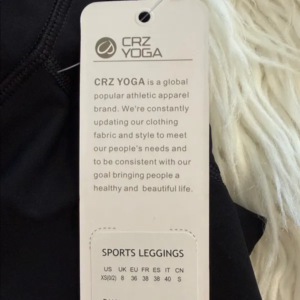 CRZ YOGA Black Leggings size XS brand new inseam 28”waist 22” elastic - Image 7