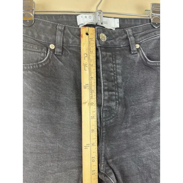 IRO Paris Experience Jeans Black Vintage Women’s 30 High Rise Slim Leg Denim - Image 5