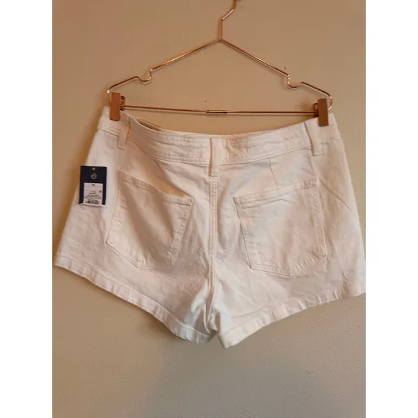Universal‎ Thread Sailor Shorts Women 16 White High Rise Denim Summer Casual - Image 3