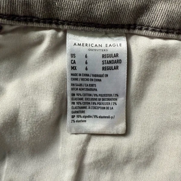 American Eagle Outfitters Women's Light Gray Ripped Skinny Jeans Sz‎ 6 - Image 7