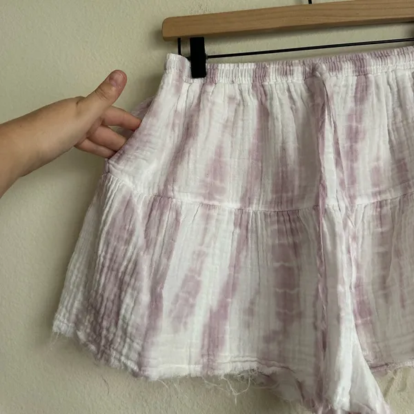Stark X Tie Dye Cotton Shorts White Size L - Image 6