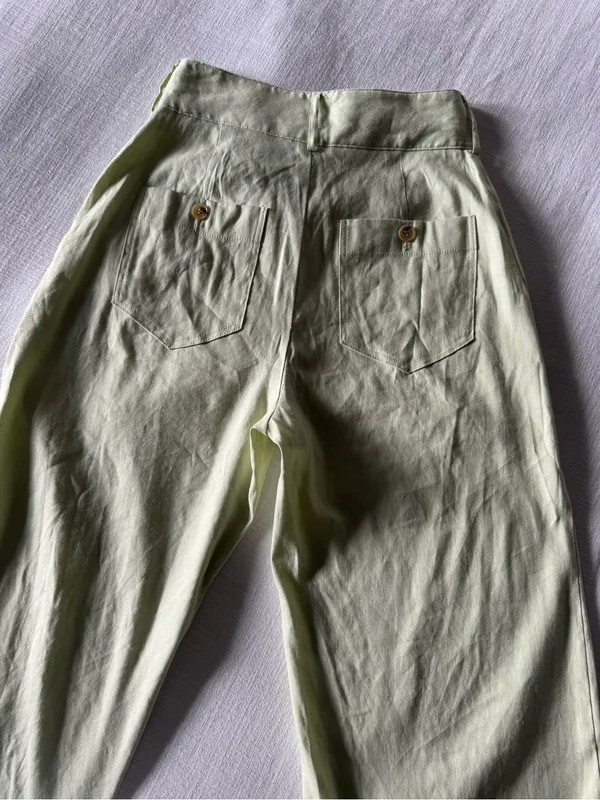 Antonio Melani High Rise Wide Leg Linen Blend Trousers NWT - size 0 - Image 9