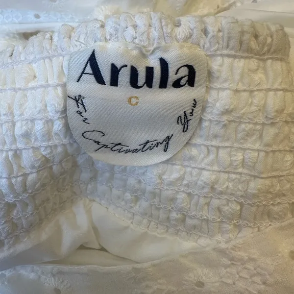 Arula C White Eyelet Tie Back Maxi Dress Altar’d State Plus Size NEW - Image 7