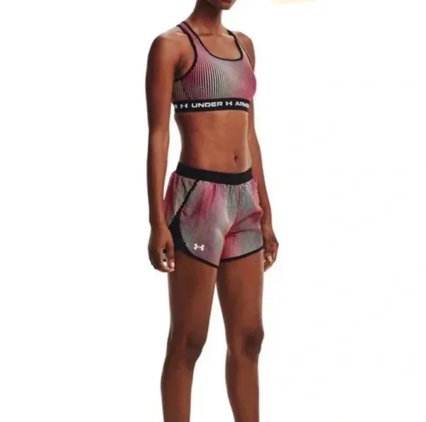 Under Armour heatgear striped shorts size M womens - Image 3