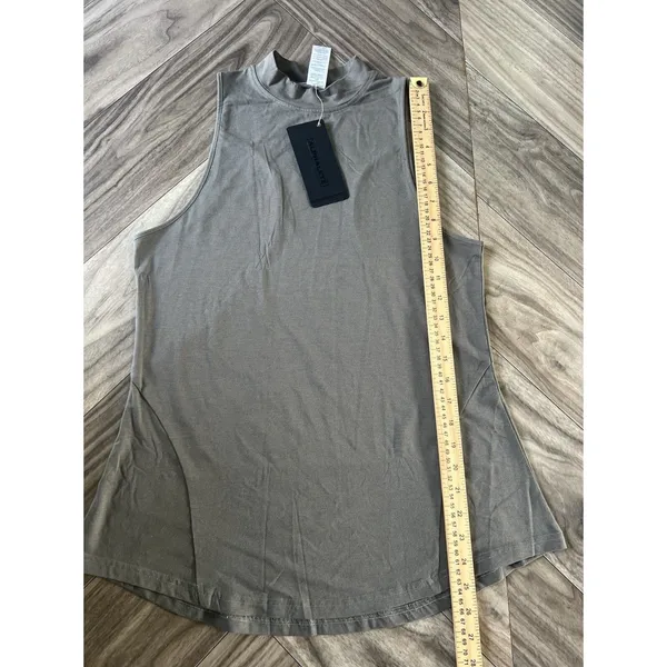 Alphalete Women's Premium Mockneck Tank - Stone Grey , Size Large - Image 7