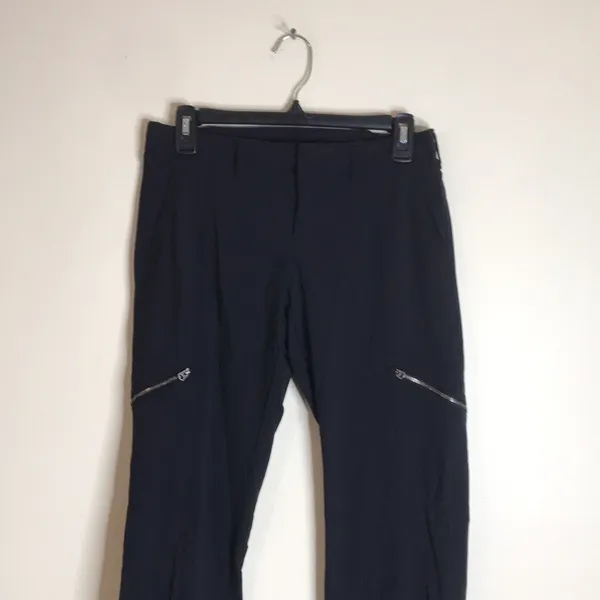 Athleta Metro jogger Pants Women's Straight Leg Zipper Pockets Black‎ Size 0 - Image 2