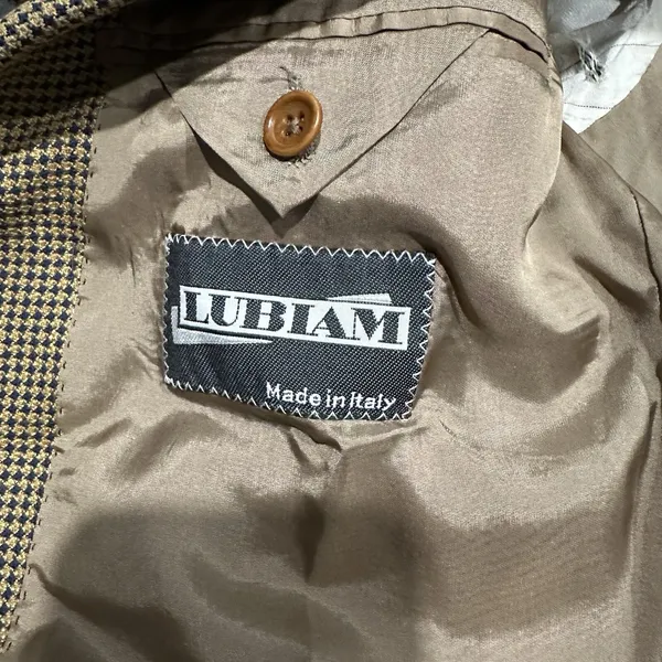 Lubiam Blazer Sports Coat Jacket Men's 50R Wool/Silk Plaid‎ Made In Italy - Image 8
