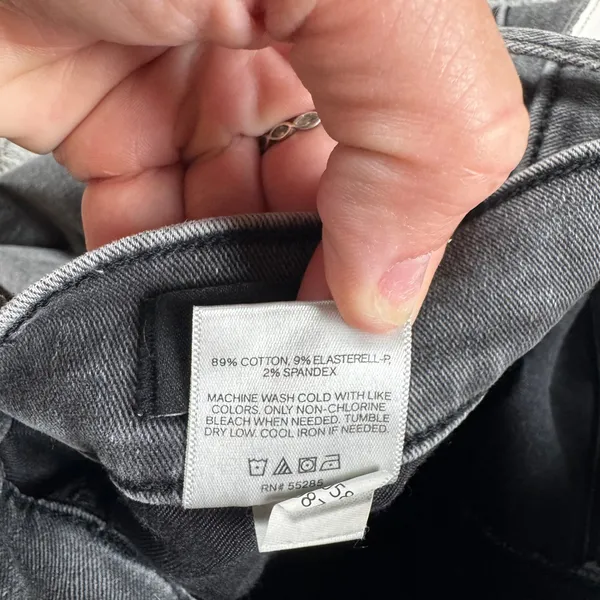 Express Denim Jeans Mid-Rise Skinny 6R Black - Image 7