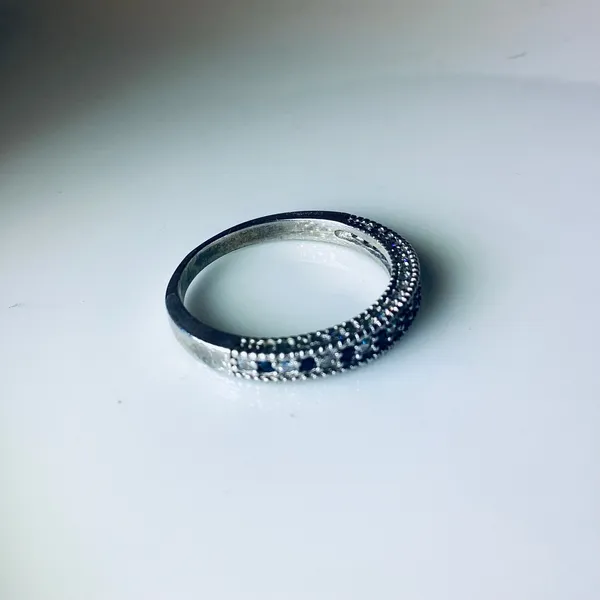 Gemstone Band Ring Silver - Image 3