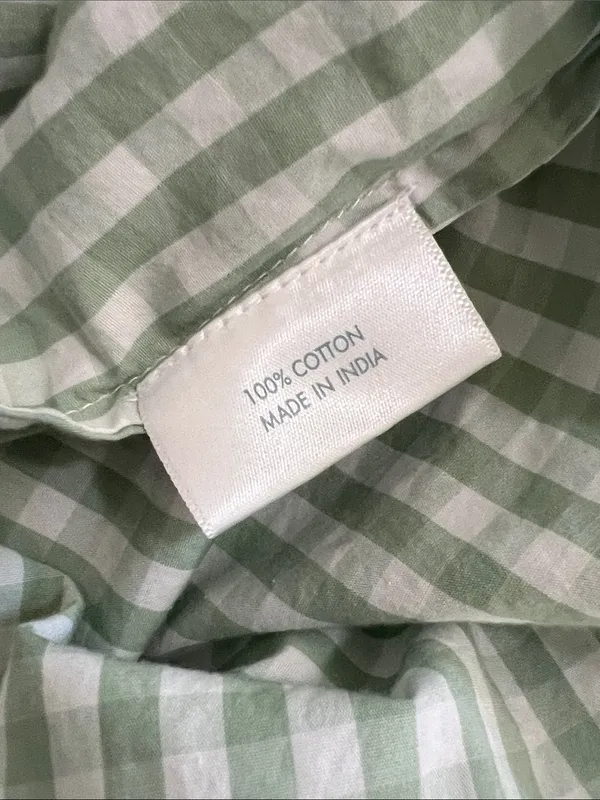 Lake Pajama Shirt Dress Gingham‎ Cotton Nightdress Womens XS - Image 6