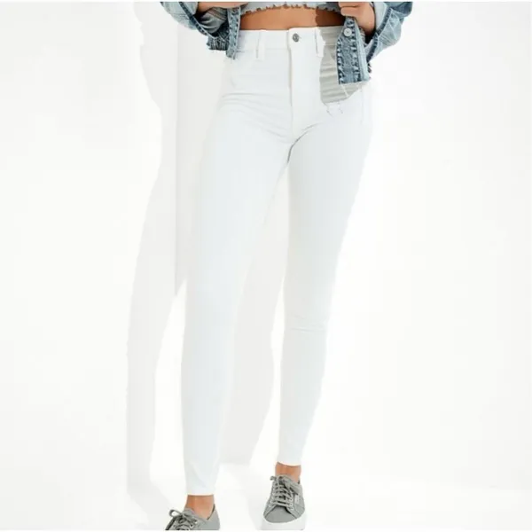 American Eagle Ne(x)t Level Curvy High-Waisted White Sz 12/31W Jeggings - Image 3
