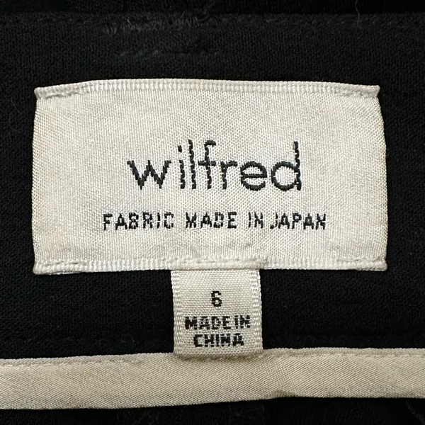 Aritzia Wilfred Black Chici Minimalist Contemporary Wide Leg Pants, Size 6 - Image 8
