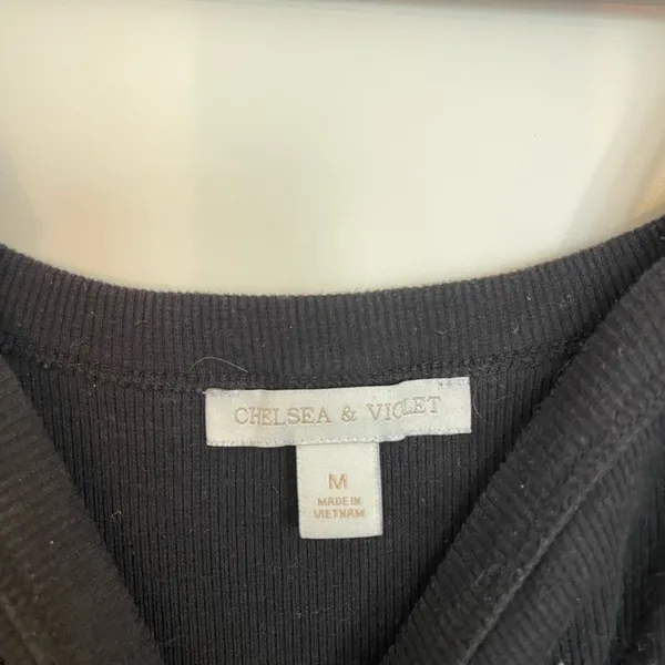 Chelsea & Violet Black Tank Top with Bow Straps - Image 2