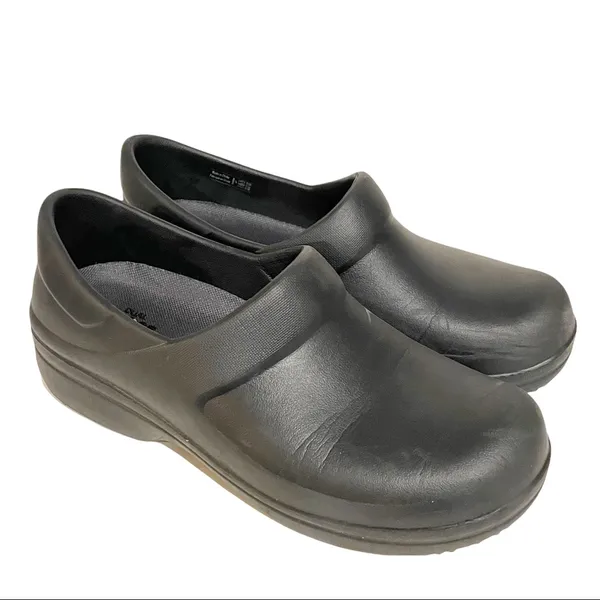 Crocs Womens Size 7 Black Dual Comfort Neria‎ Pro II Work Slip on Clog Rubber - Image 3