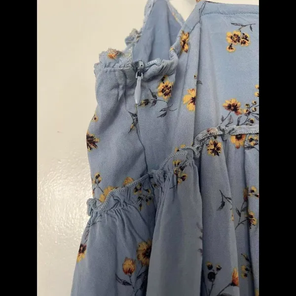 Altar’d State Chic Floral Tiered Dress - Light Blue Size Small - Image 7