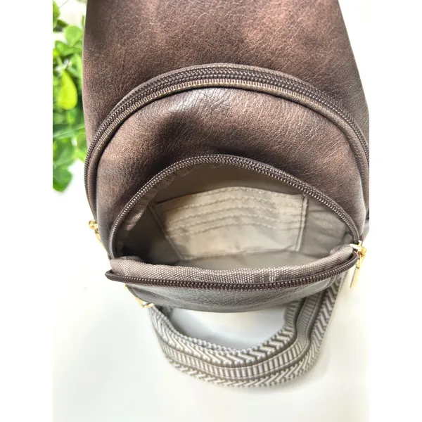 Bostanten Sling Bag Brown Crossbody Purse‎ - Image 6