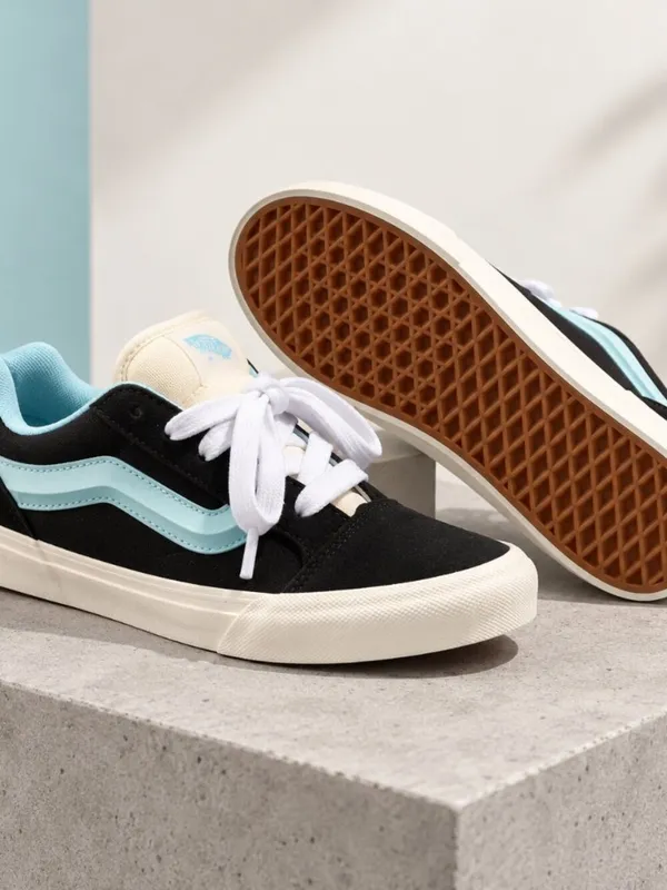 Vans Knu Skool Black Light Blue Sneakers Women’s 7 Youth 5.5 NWT - Image 5
