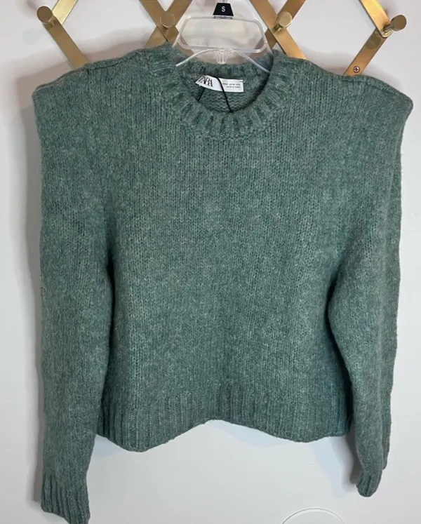 ZARA Sage/Mint Green Sweater - Image 8