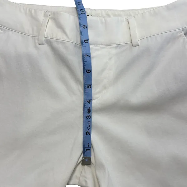 Alice + Olivia Stacy Slim‎ Trouser Pants Ivory Stretch Minimalist Office 6 - Image 12