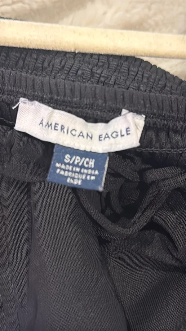 Cropped American Eagle Mesh Long Sleeve Going Out Top - Image 5
