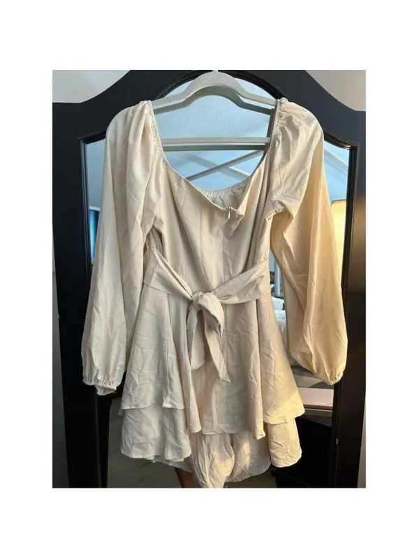 NEW Lantern Ruffle Layer Tie Mini Short Romper L Size L - Image 2