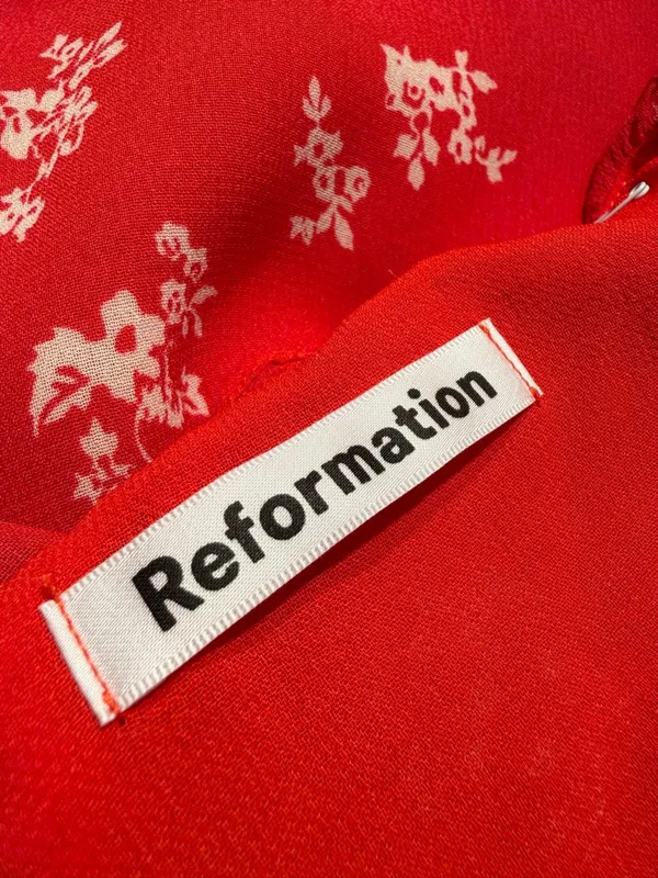Reformation Nikita Dress in Summer Red Floral Size 8 NWT - Image 10