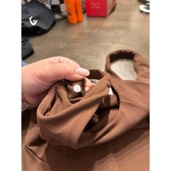 Lululemon Align cropped tank top features a wide scoop neckline brown 2 - Image 3