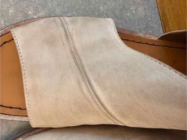 Free People Mont Blanc Asymmetrical Sandal Taupe Leather Flat Size 36 EU (6 US) - Image 9