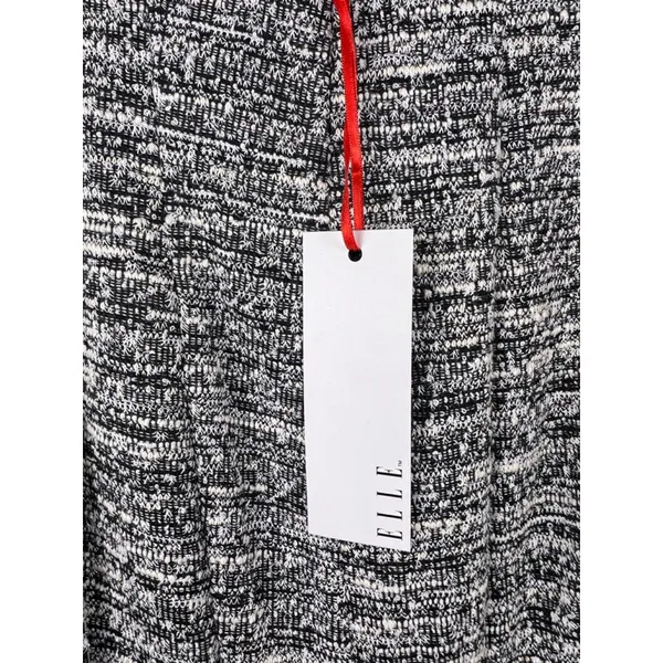 ELLE Tweed Fit & Flare Dress – Black/White – NWT – Size Small - Image 3