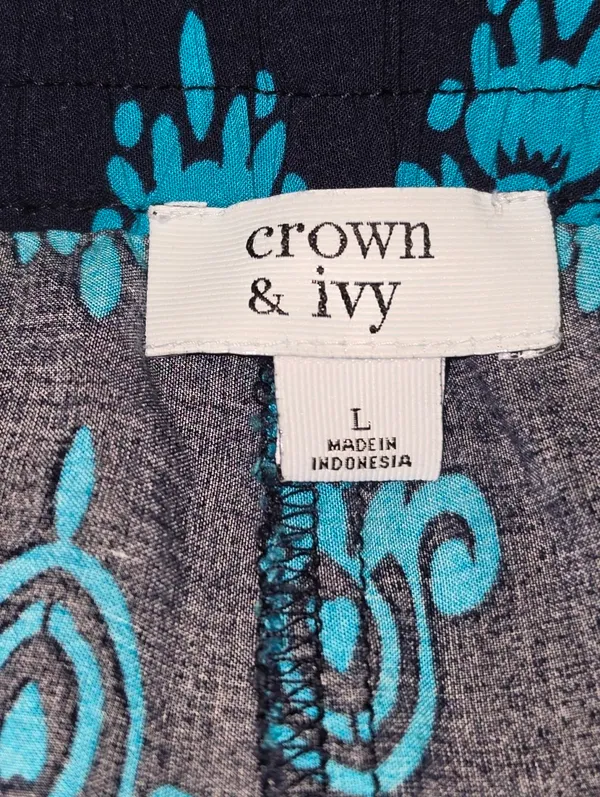 Crown & Ivy Pull On Pants Size Large - Image 3