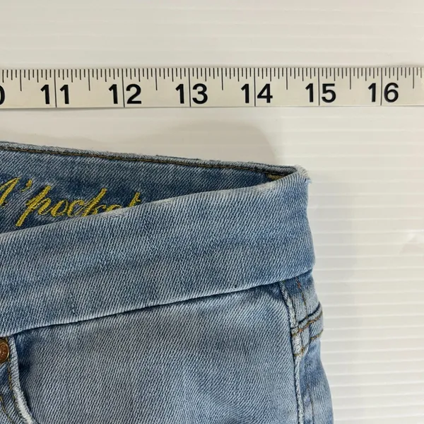 7 For All Mankind Womens Light Wash A Pocket Flare Leg Trouser Jeans Denim Sz 28 - Image 6