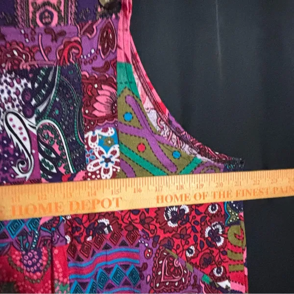 Unbranded XL Colorful Wide Leg Patchwork Print Jumpsuit - Image 7