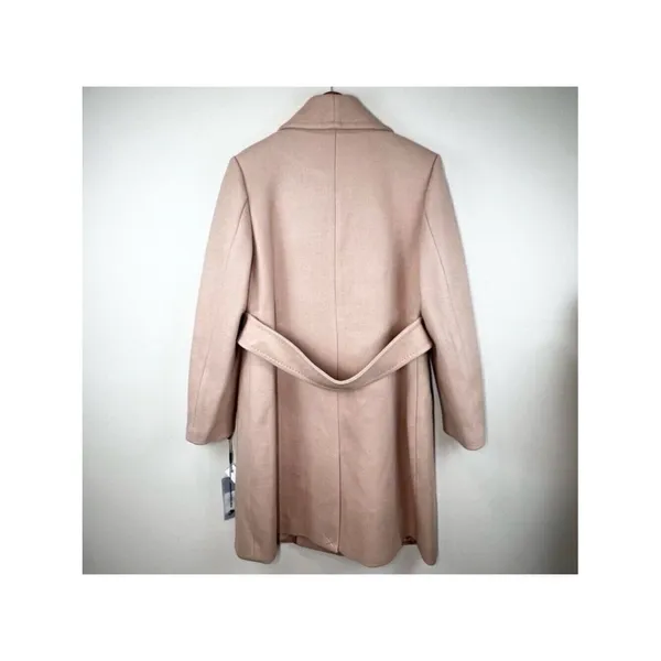 Karl Lagerfeld Paris Double Breasted Wool Blend Belted Coat M - Image 3