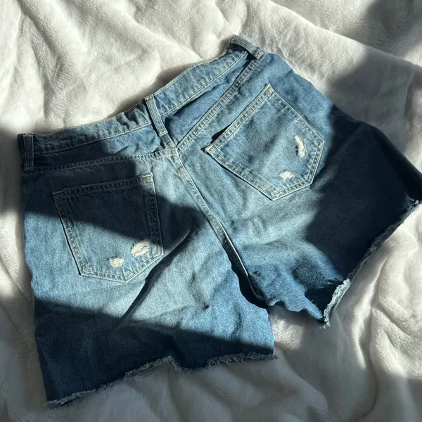 Arizona Jean Co High Rise Denim Shorts Sz 15 Juniors Raw Hem - Image 9