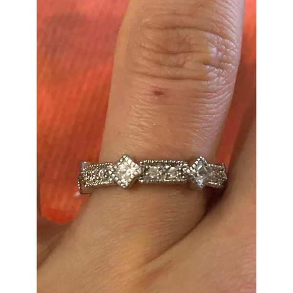 Ring 925 sterling silver size 6 band - Image 2