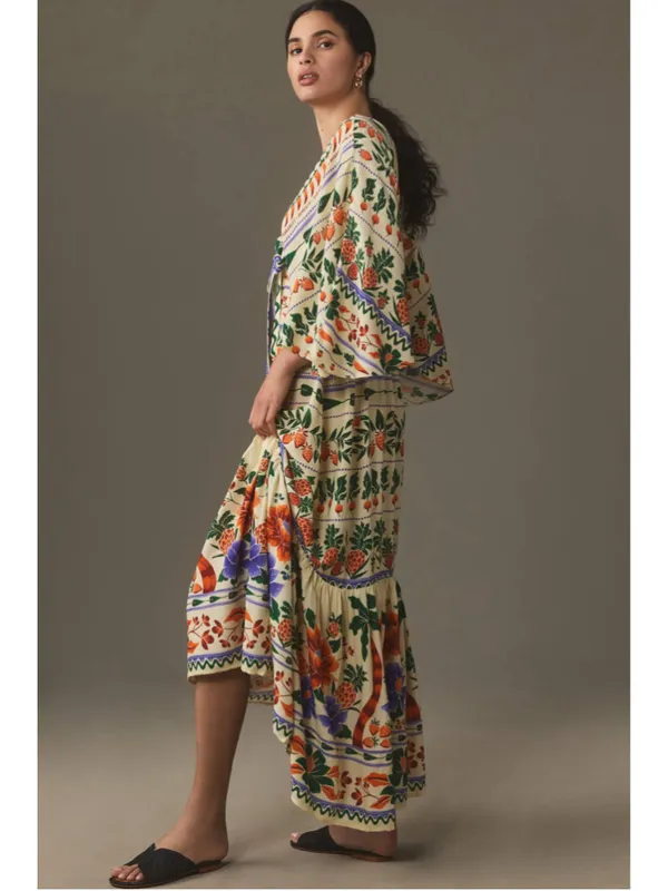 Farm Rio V-Neck Kaftan Maxi Dress Size S NWT - Image 5